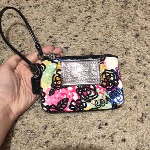 Coach poppy wristlet